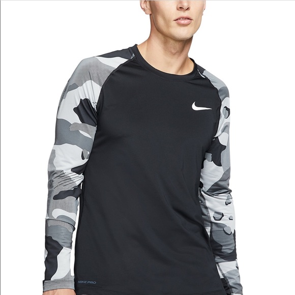 nike pro camo long sleeve